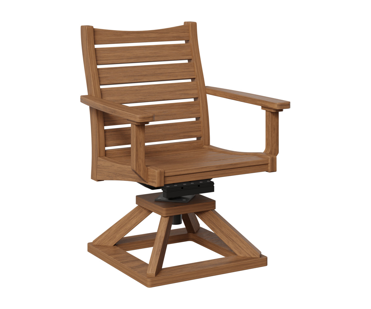 Berlin Gardens Bristol Swivel Rocker Dining Chair in Antique Mahogany