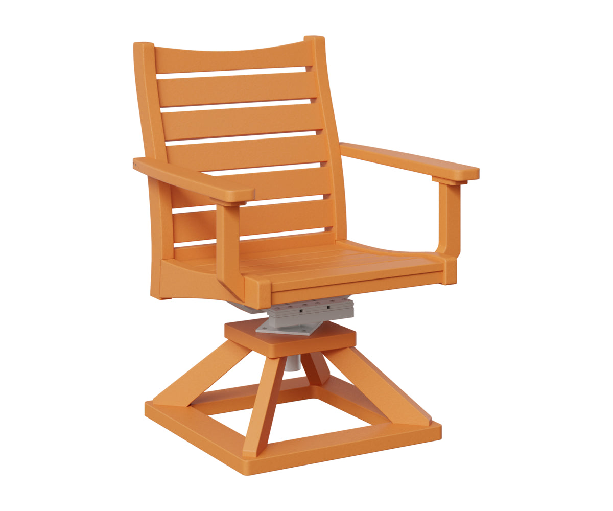 Berlin Gardens Bristol Swivel Rocker Dining Chair in Mango Orange