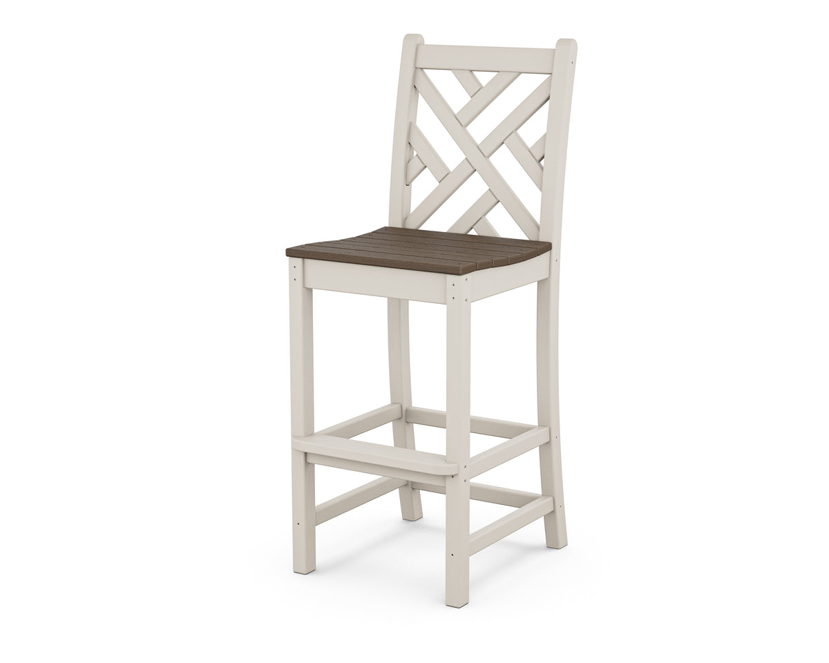 POLYWOOD Chippendale Bar Side Chair with Sand frame and Kona seat