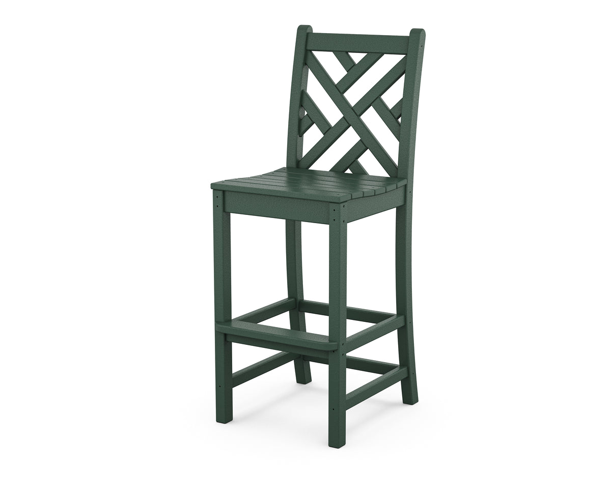 POLYWOOD Chippendale Bar Side Chair in Green