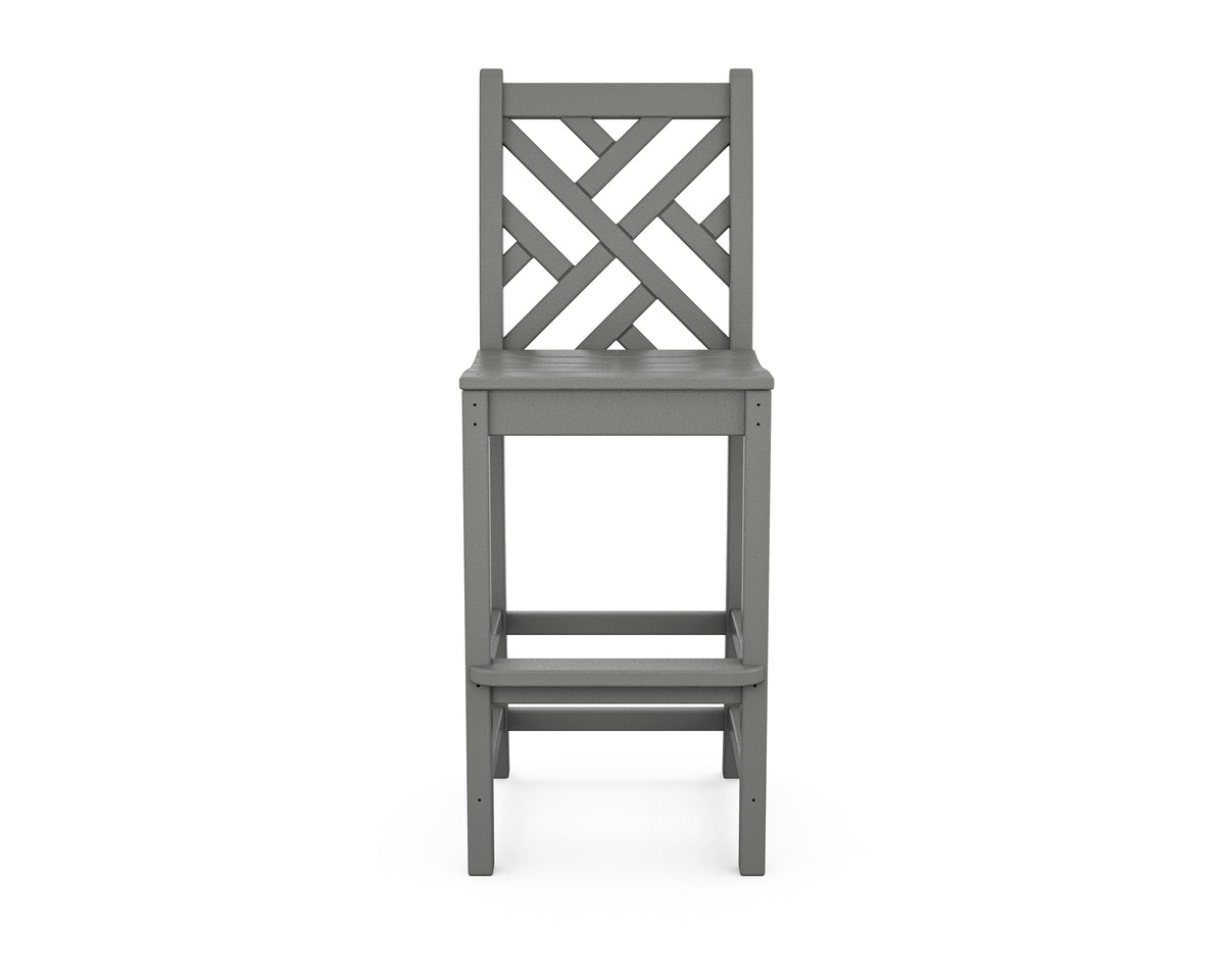 Additional view of the POLYWOOD Chippendale Bar Side Chair in Slate Grey