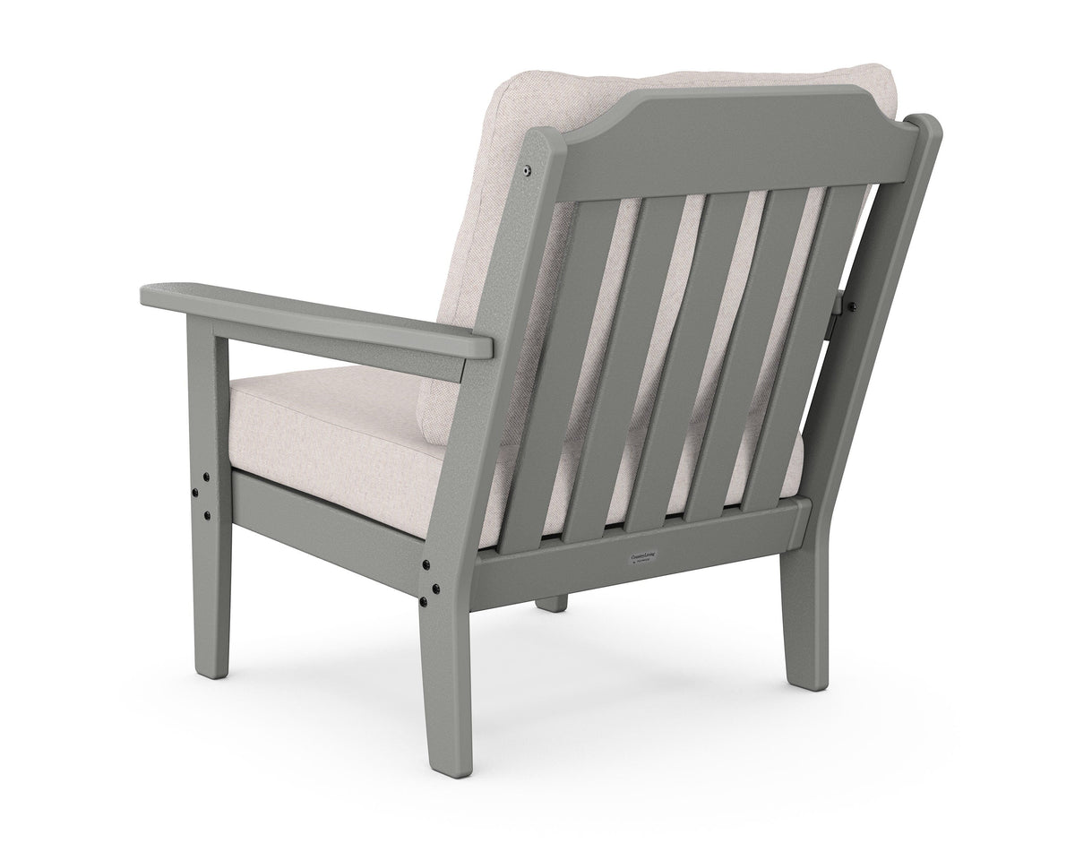 POLYWOOD Cottage Deep Seating Chair in Slate Grey