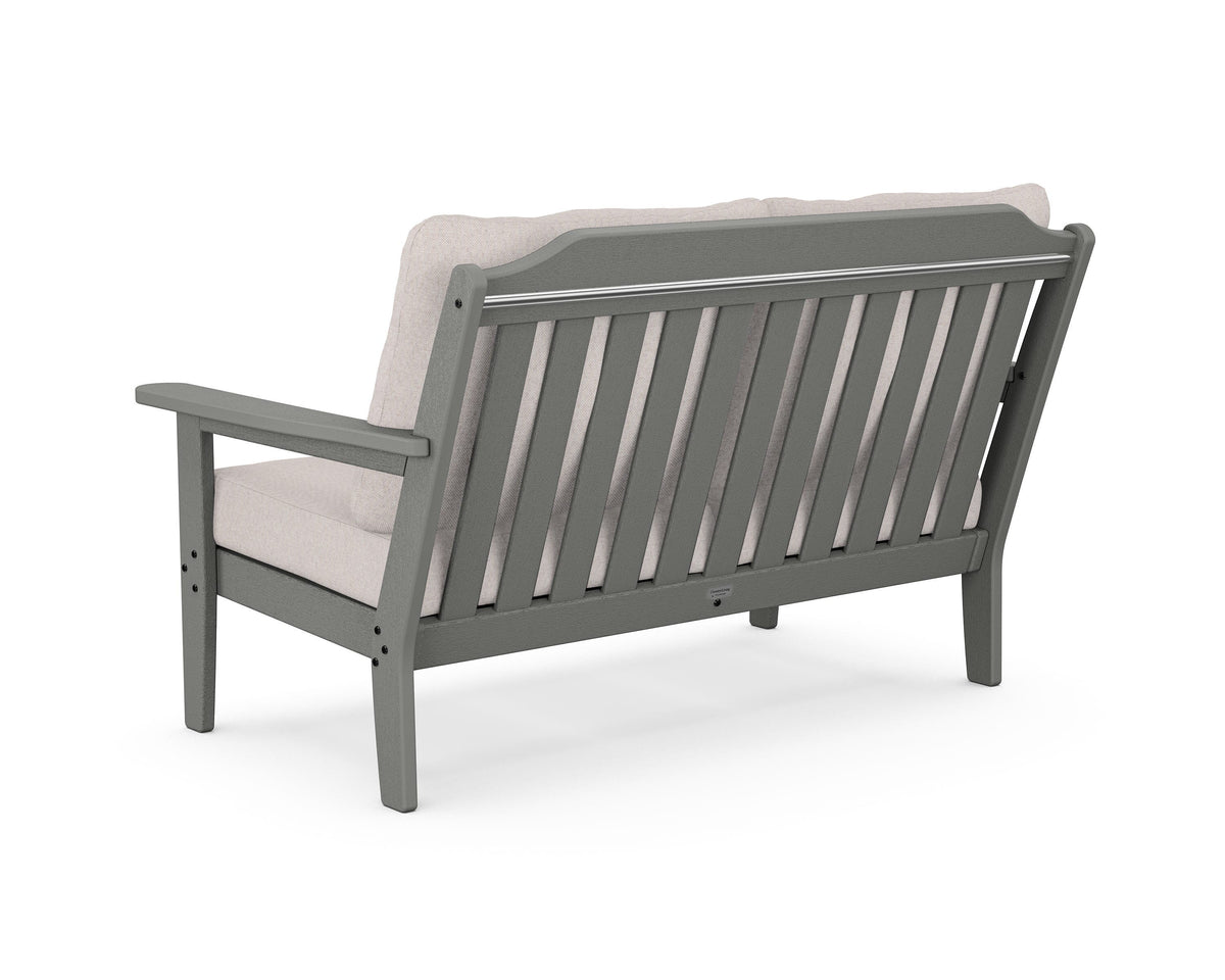 POLYWOOD Cottage Deep Seating Loveseat in Slate Grey