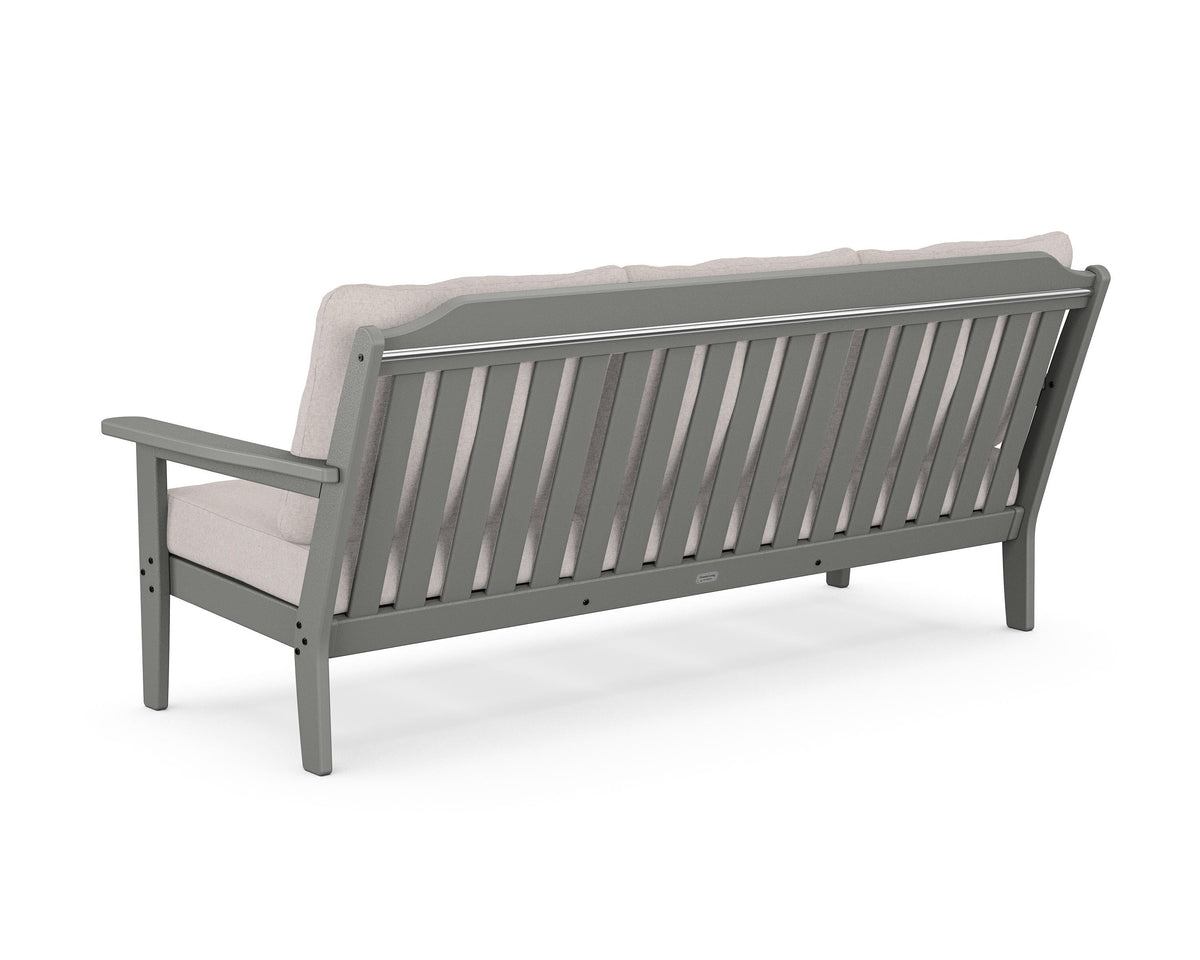POLYWOOD Cottage Deep Seating Sofa in Slate Grey