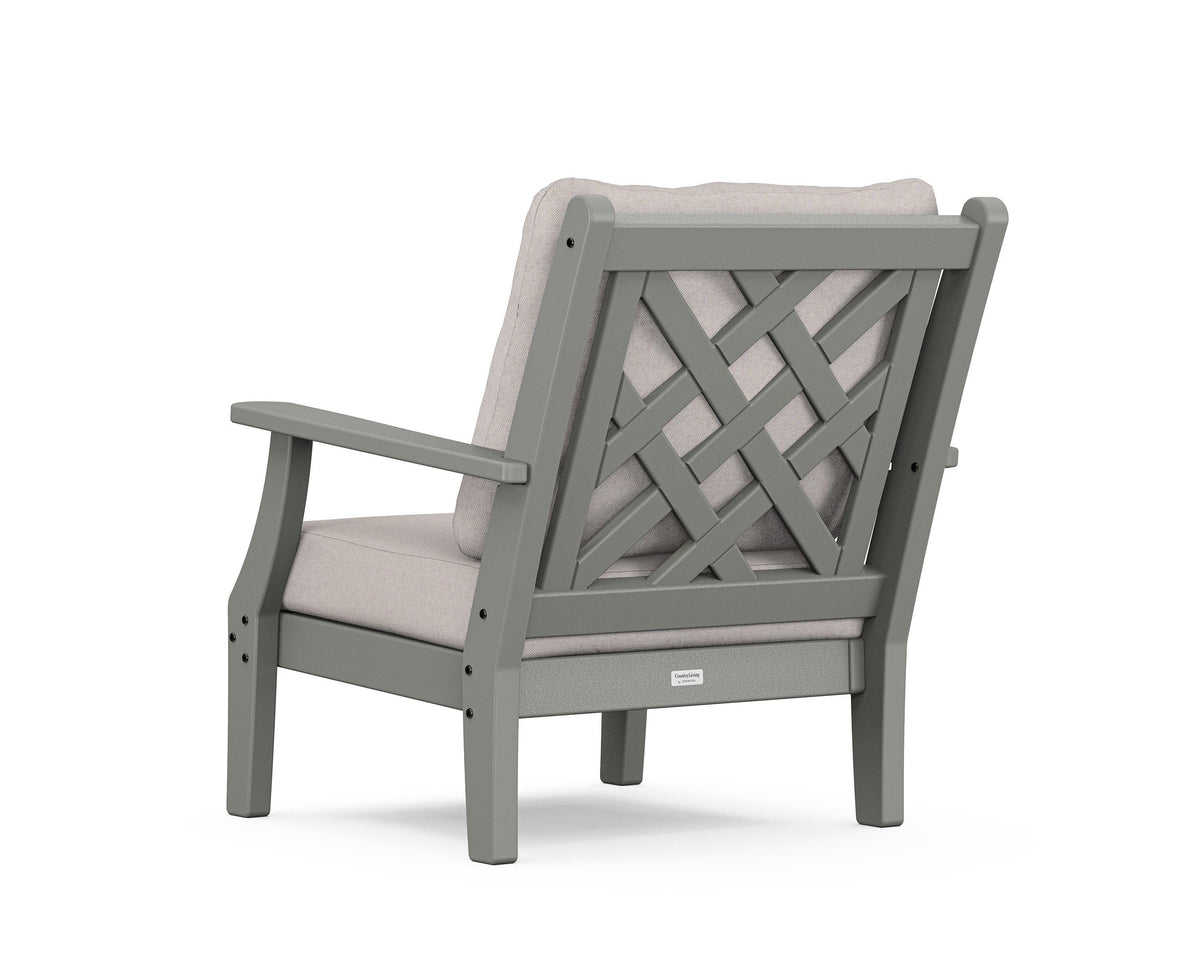 POLYWOOD Wovendale Deep Seating Chair in Slate Grey
