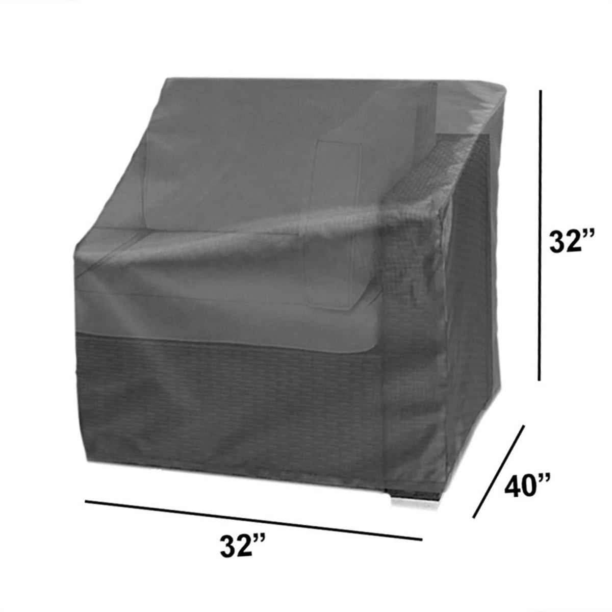 Platinum Outdoor Cover for Modular Left End (Right Facing) – 32"W x 40"D x 32"H