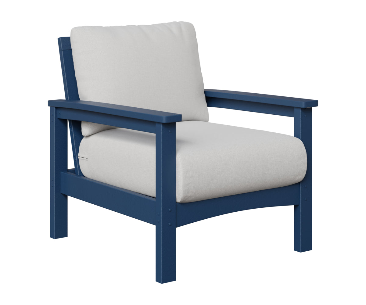 Berlin Gardens Camden Club Chair in Navy Blue