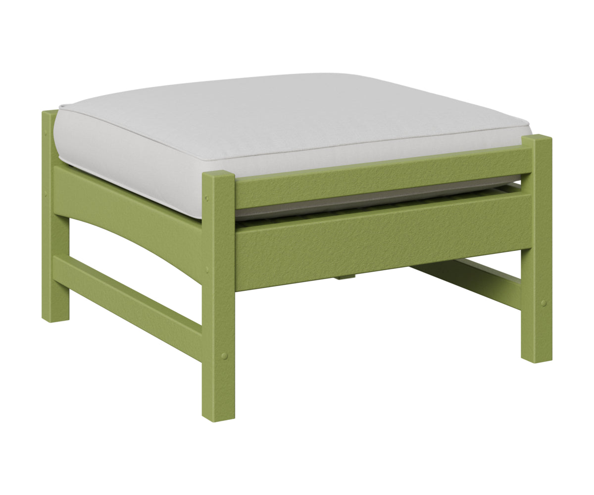 Berlin Gardens Camden Ottoman in Kiwi Green