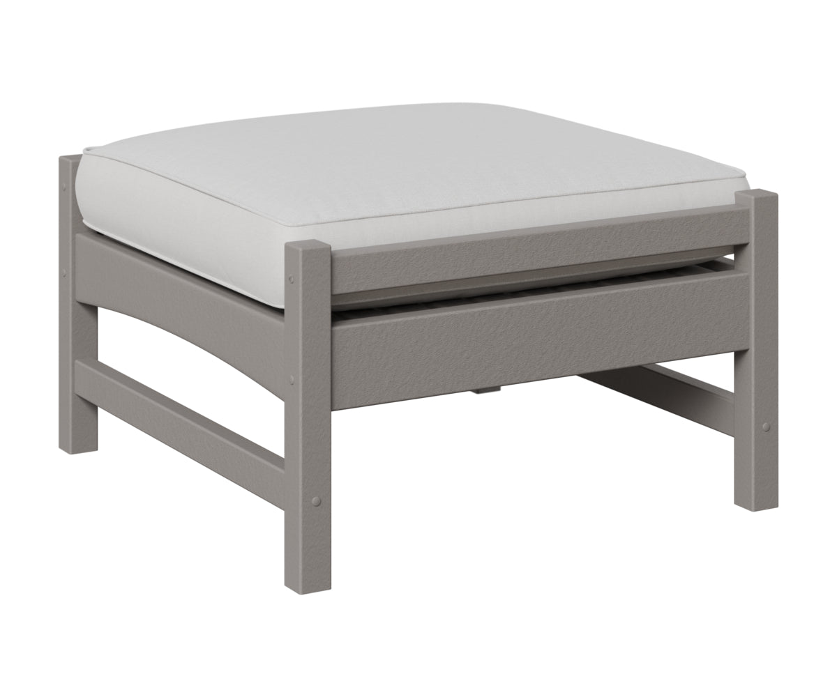 Berlin Gardens Camden Ottoman in Light Gray