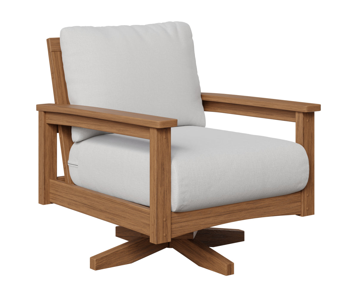 Berlin Gardens Camden Swivel Rocker in Antique Mahogany