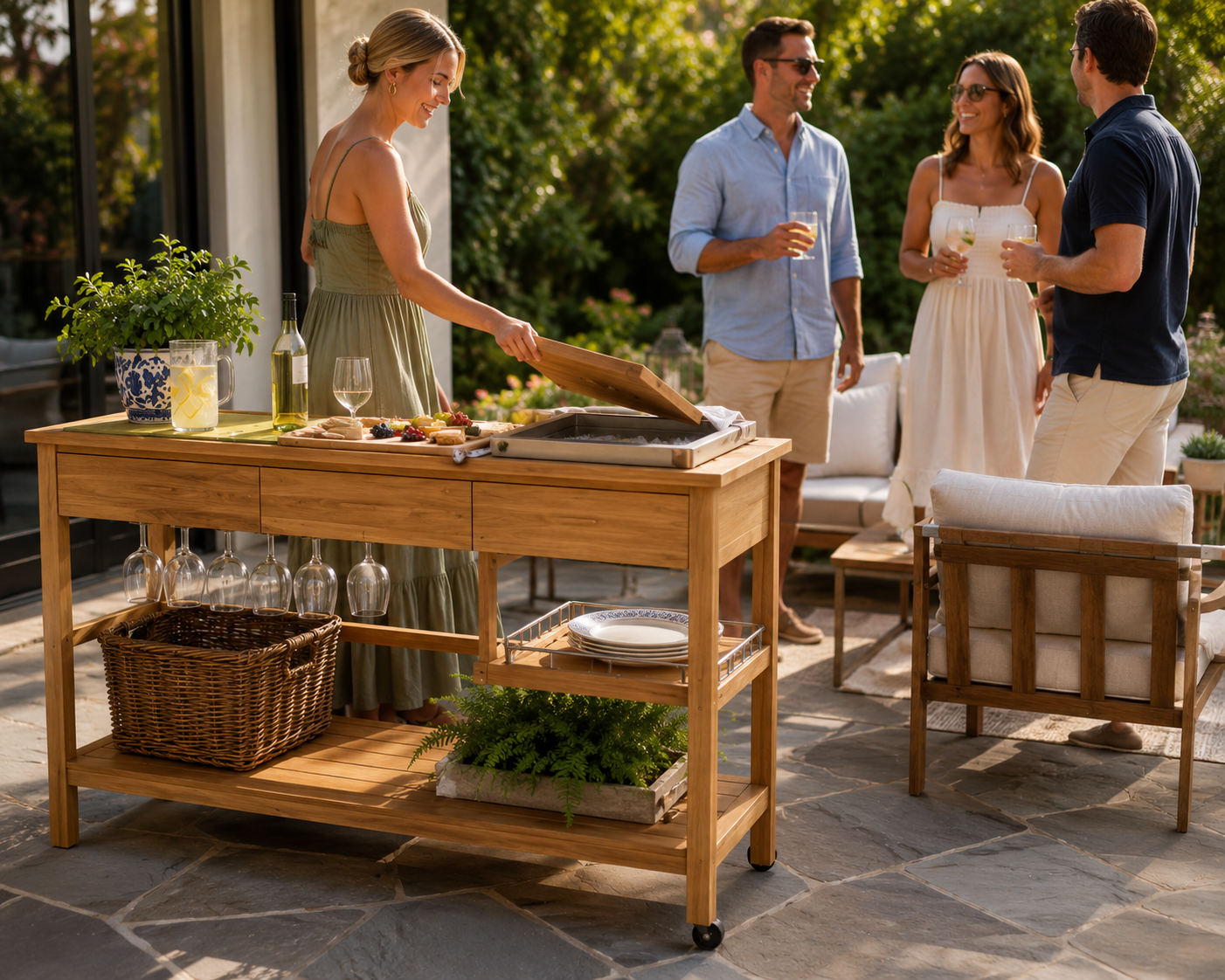Beckett Teak Buffet Table
