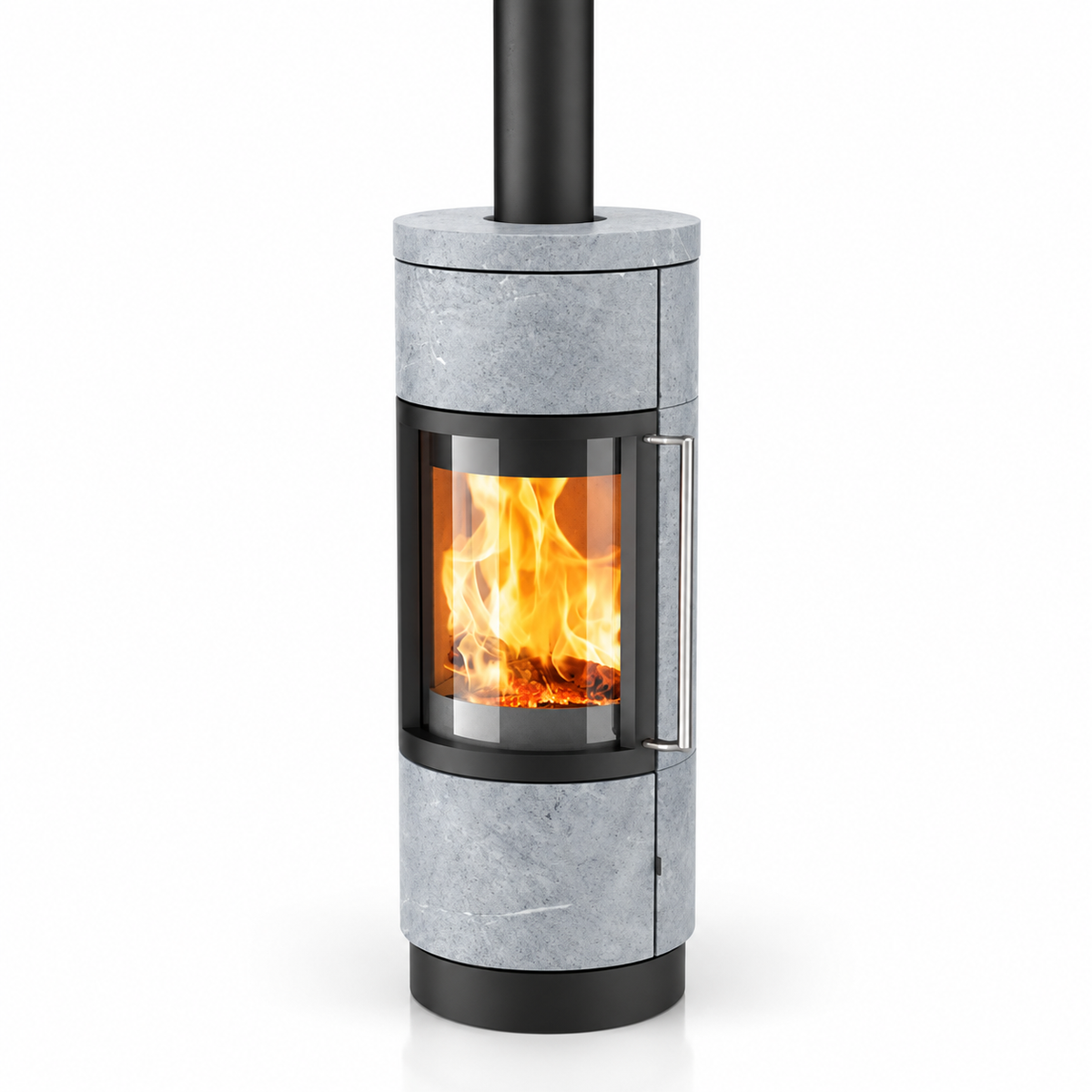 Hearthstone Bari TruHybrid Contemporary Black Steel Wood Stove