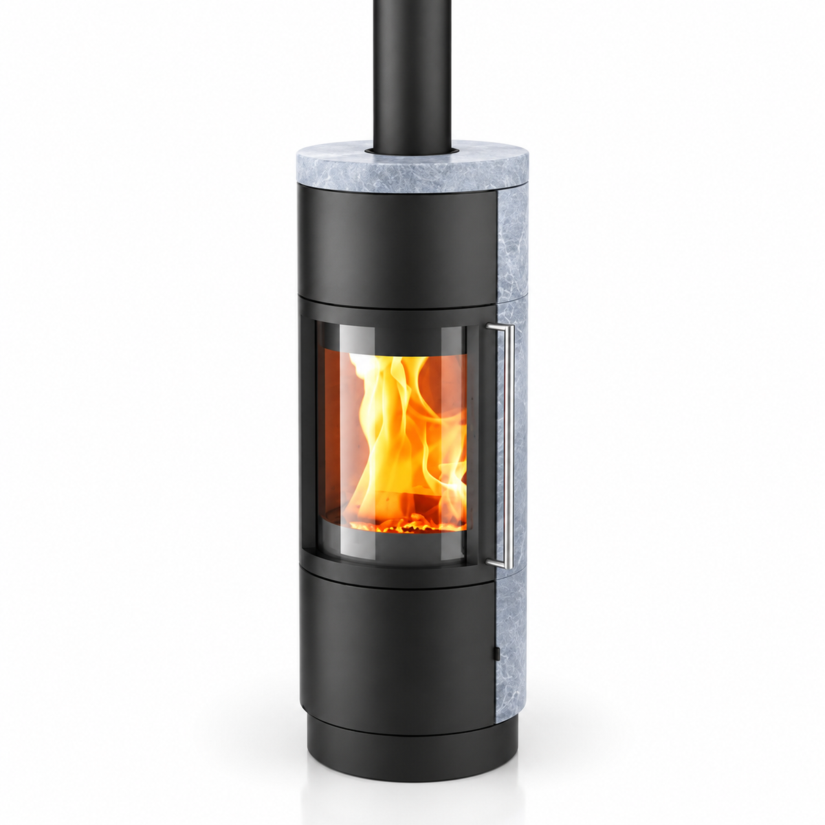 Hearthstone Bari TruHybrid Contemporary Black Steel Wood Stove