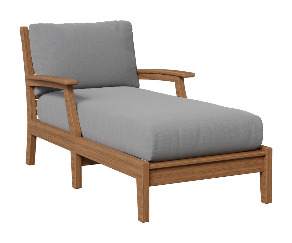 Berlin Gardens Classic Terrace Chaise Lounge in Antique Mahogany
