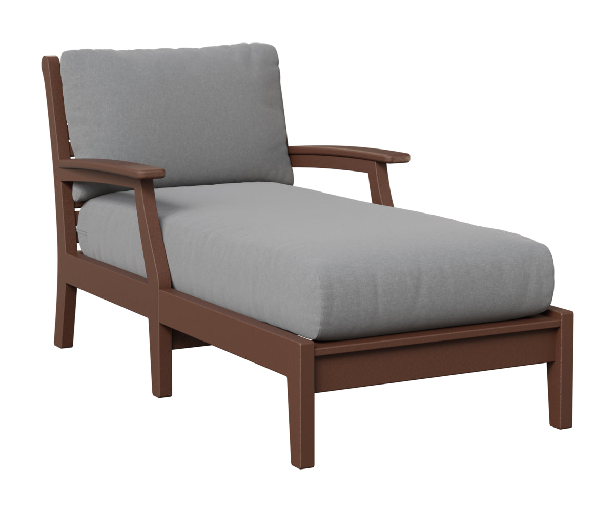 Berlin Gardens Classic Terrace Chaise Lounge in Chocolate Brown