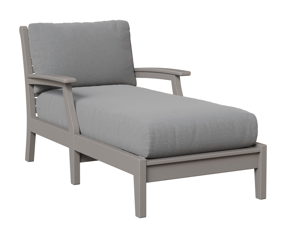 Berlin Gardens Classic Terrace Chaise Lounge in Light Gray