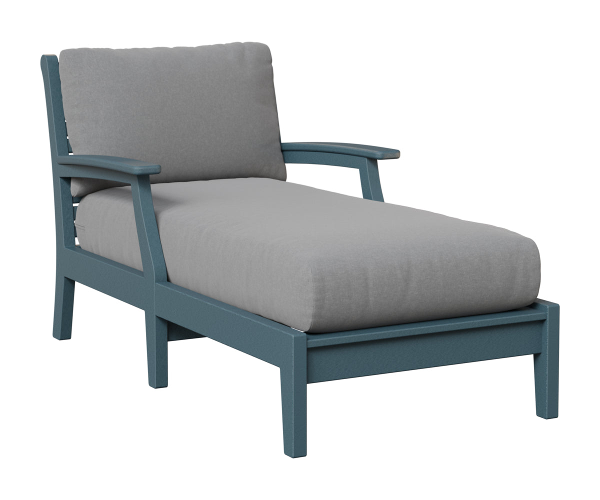 Berlin Gardens Classic Terrace Chaise Lounge in Slate