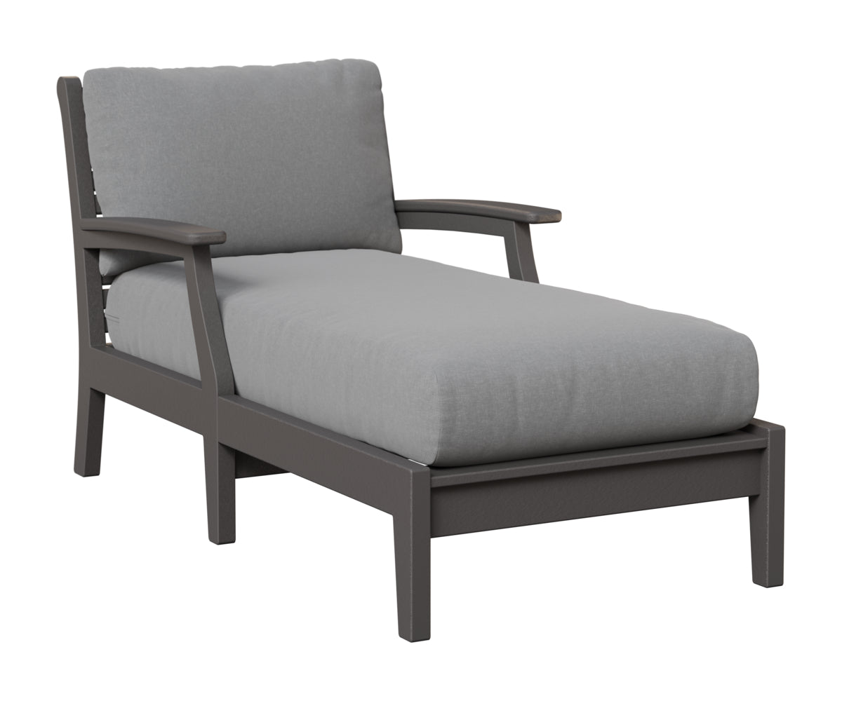 Berlin Gardens Classic Terrace Chaise Lounge in Smoke Gray