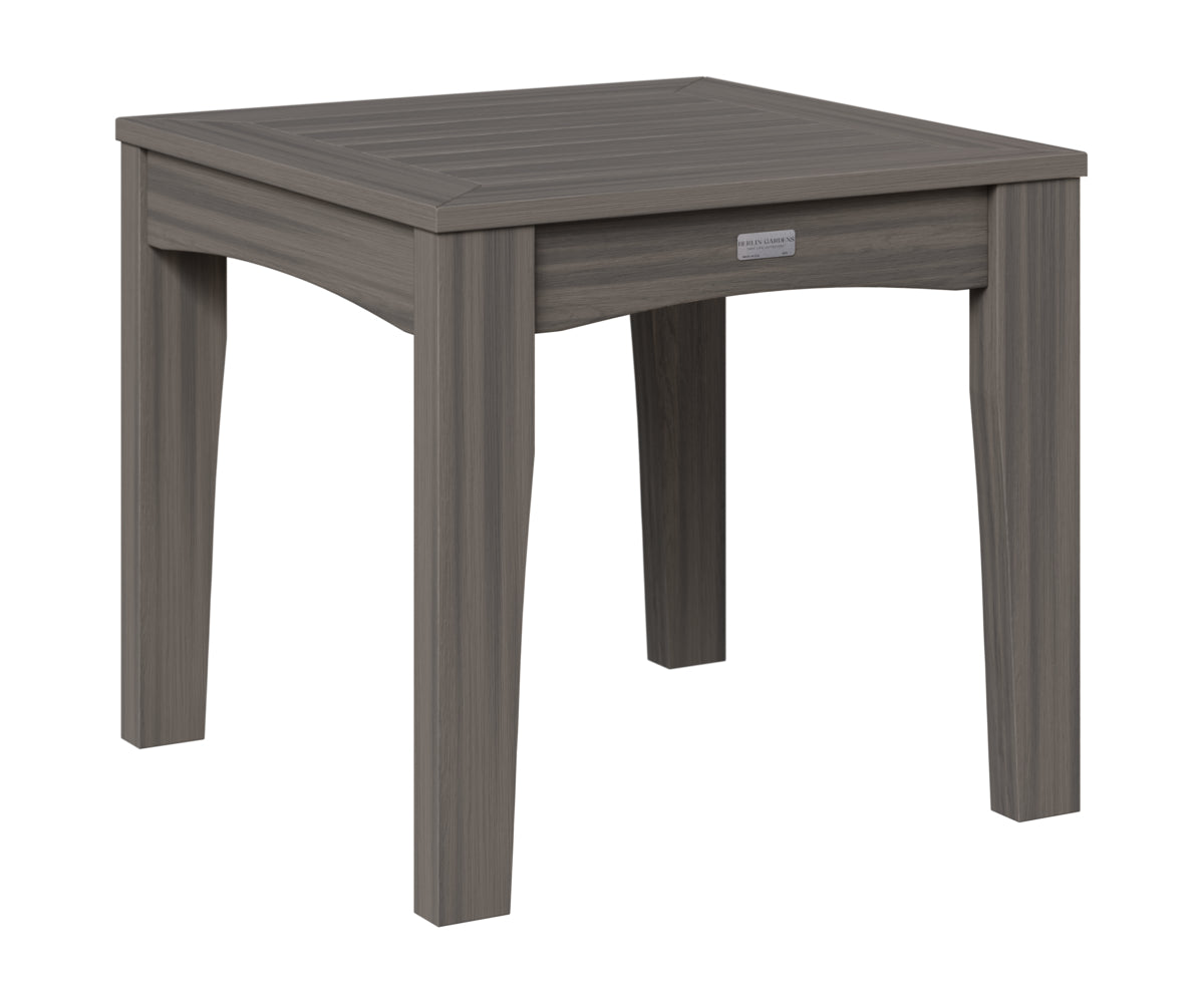 Berlin Gardens Classic Terrace End Table in Coastal Gray