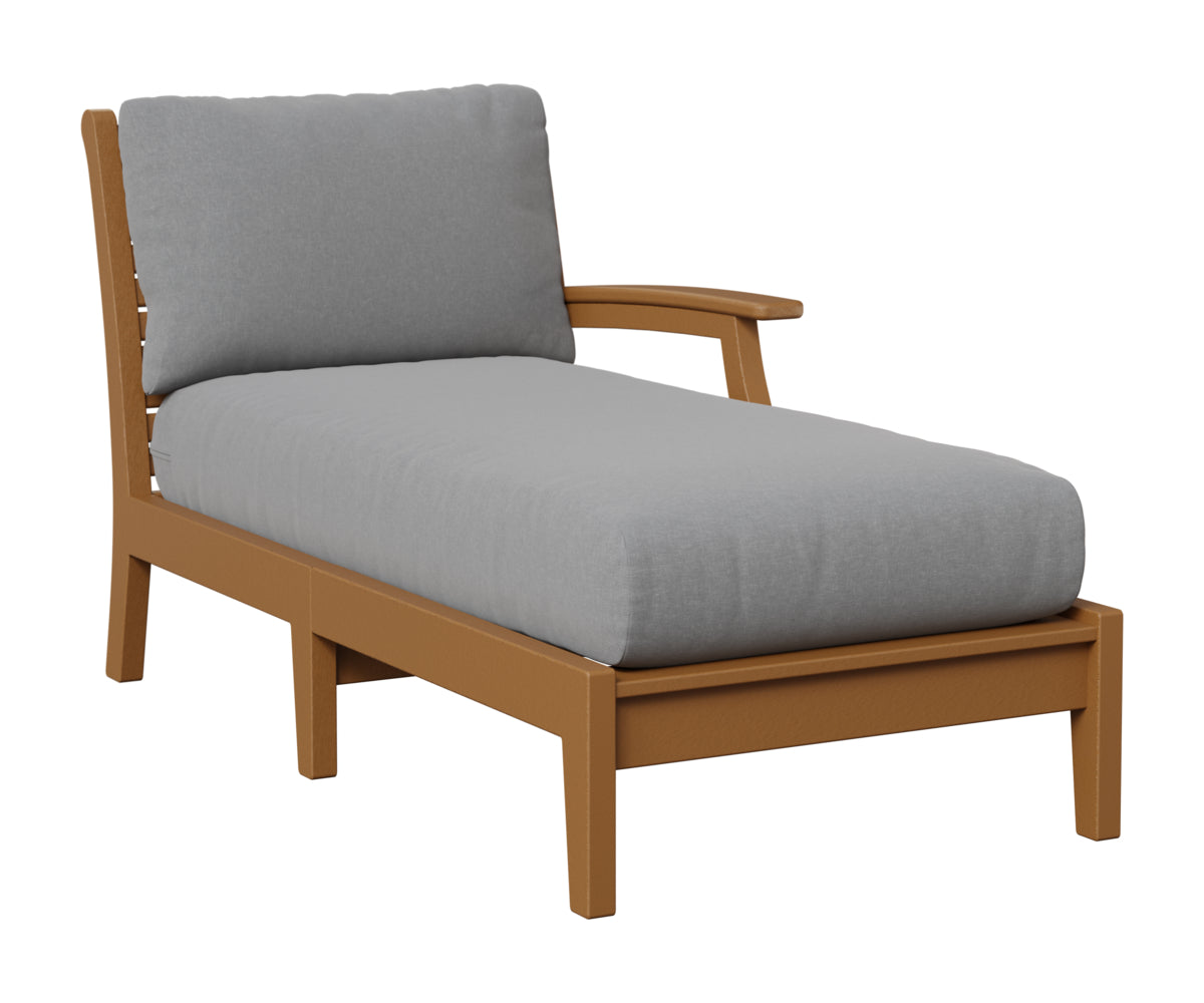 Berlin Gardens Classic Terrace Left Arm Chaise Lounge in Cedar