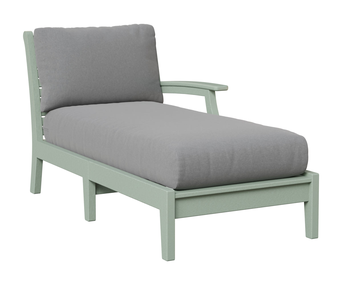 Berlin Gardens Classic Terrace Left Arm Chaise Lounge in Sea Foam