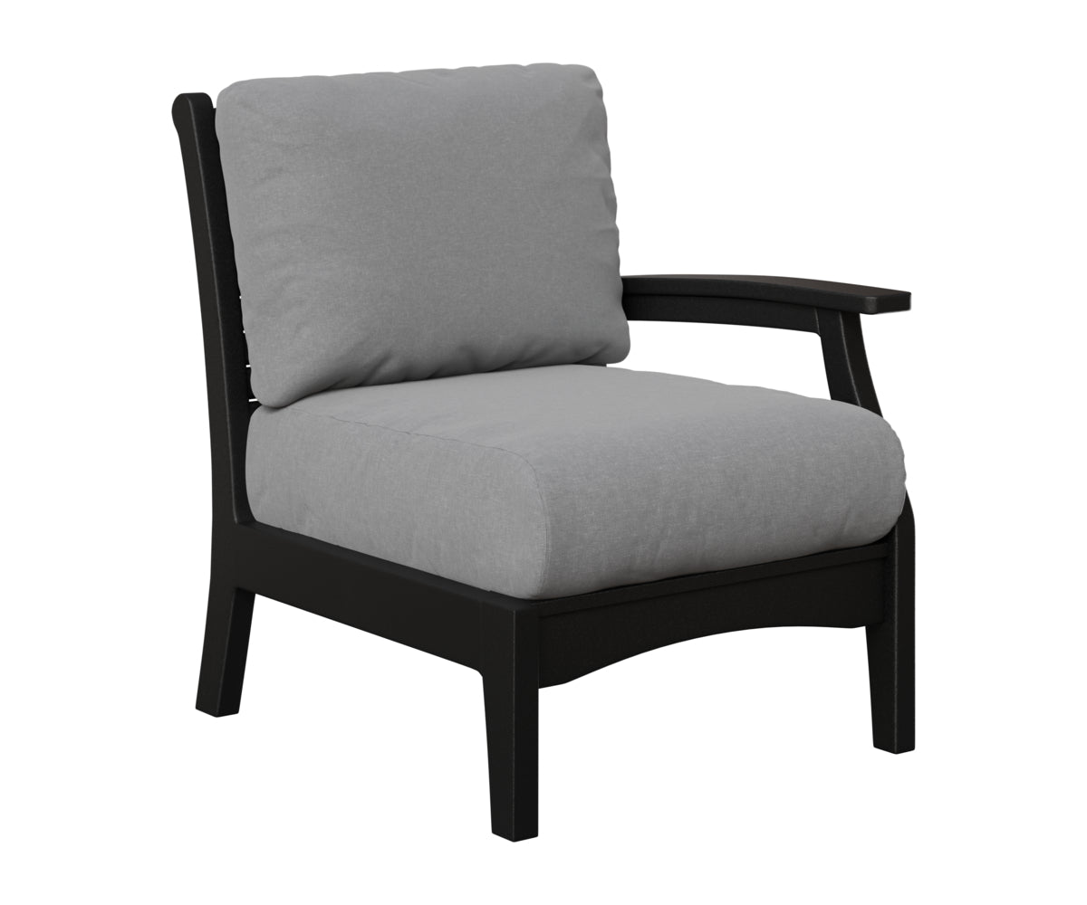 Berlin Gardens Classic Terrace Left Arm Club Chair in Black