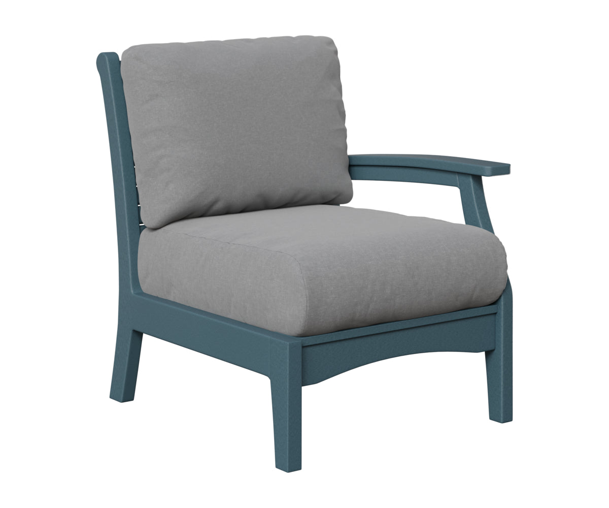 Berlin Gardens Classic Terrace Left Arm Club Chair in Slate