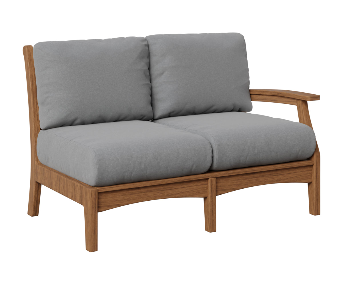 Berlin Gardens Classic Terrace Left Arm Loveseat in Antique Mahogany