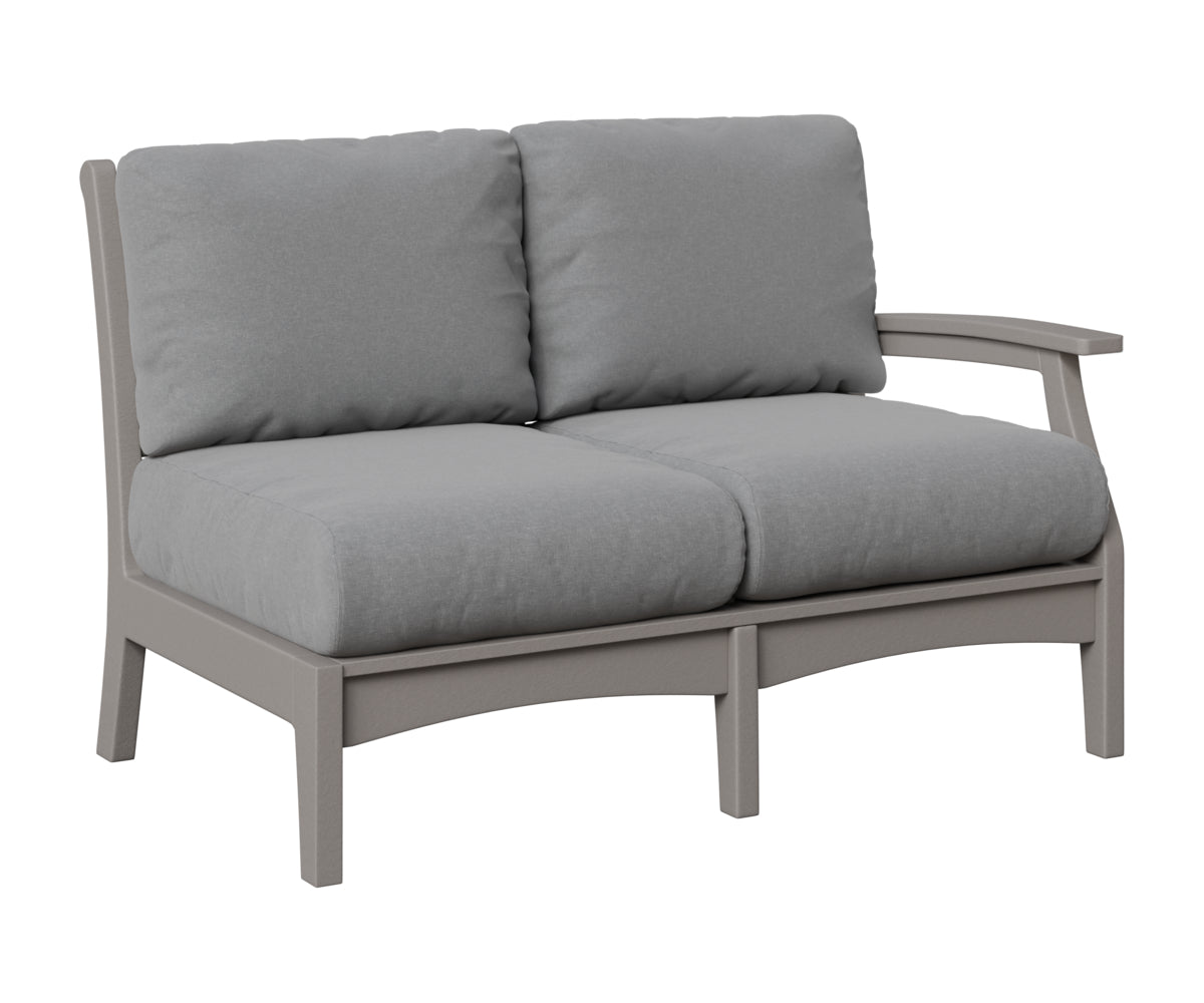 Berlin Gardens Classic Terrace Left Arm Loveseat in Light Gray