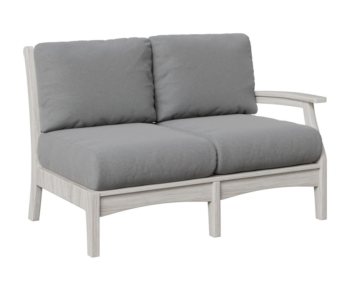Berlin Gardens Classic Terrace Left Arm Loveseat in Seashell