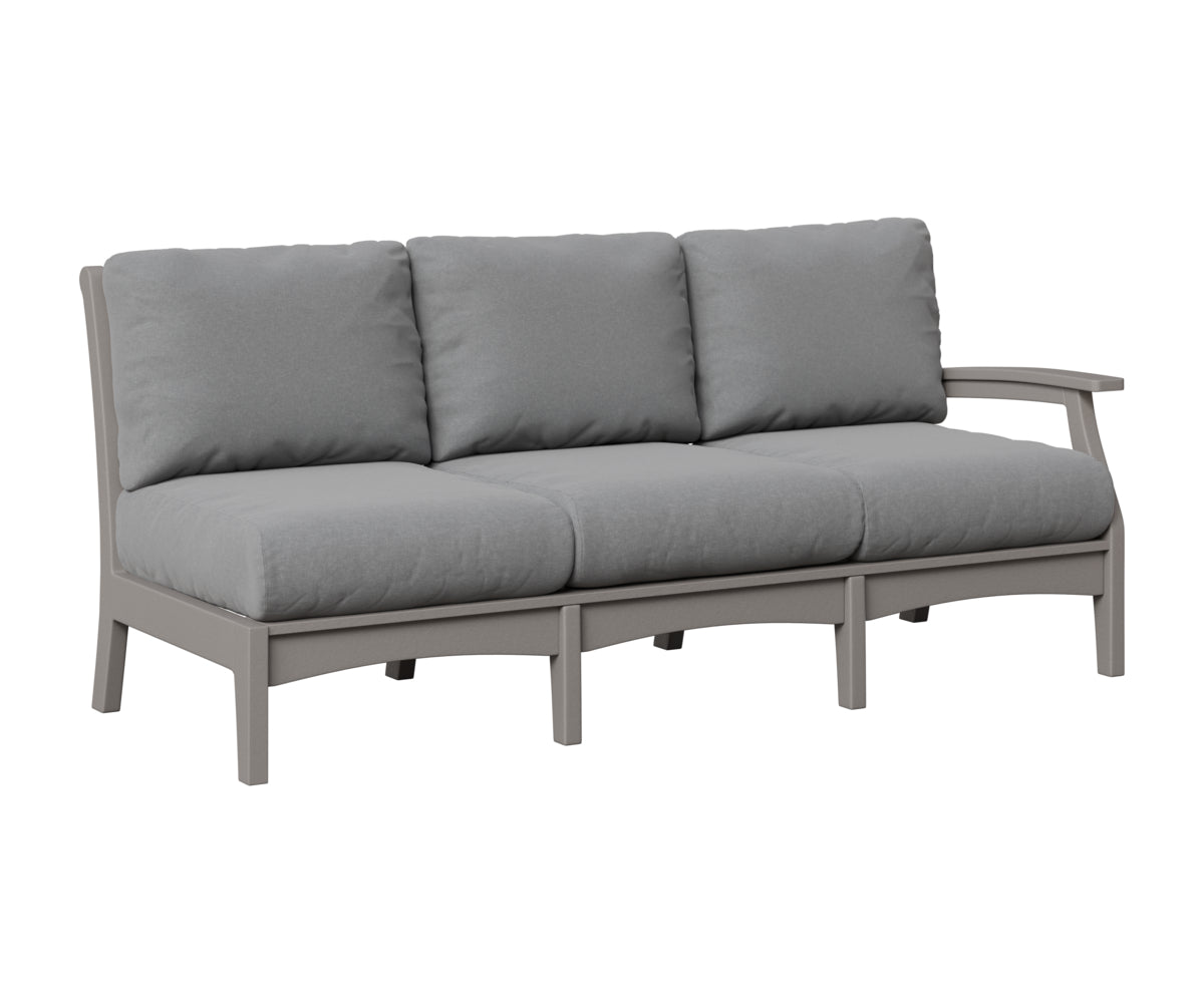 Berlin Gardens Classic Terrace Left Arm Sofa in Light Gray