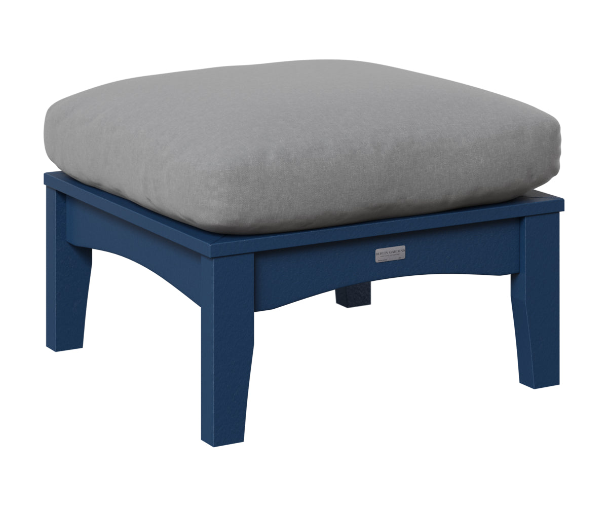 Berlin Gardens Classic Terrace Ottoman in Navy Blue