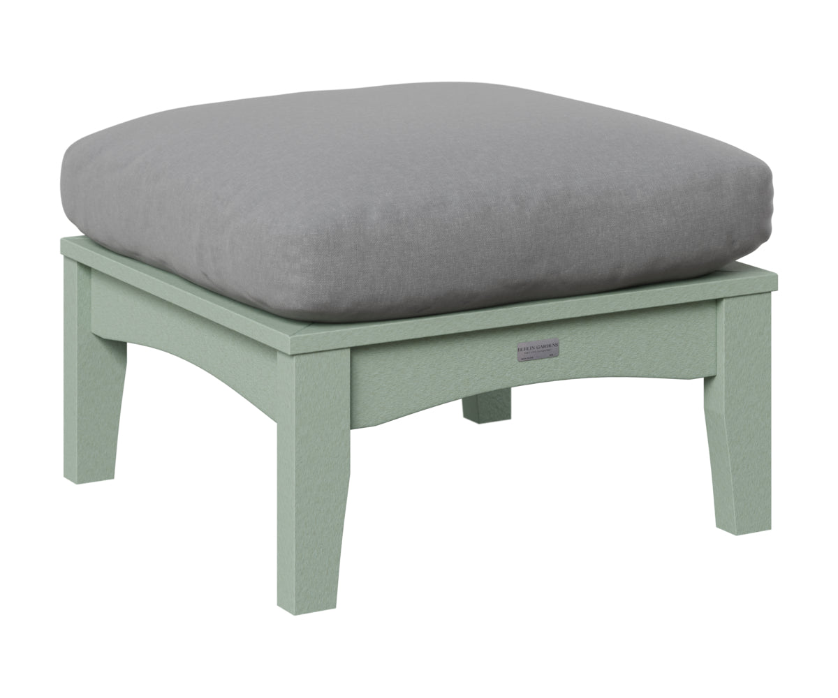 Berlin Gardens Classic Terrace Ottoman in Sea Foam