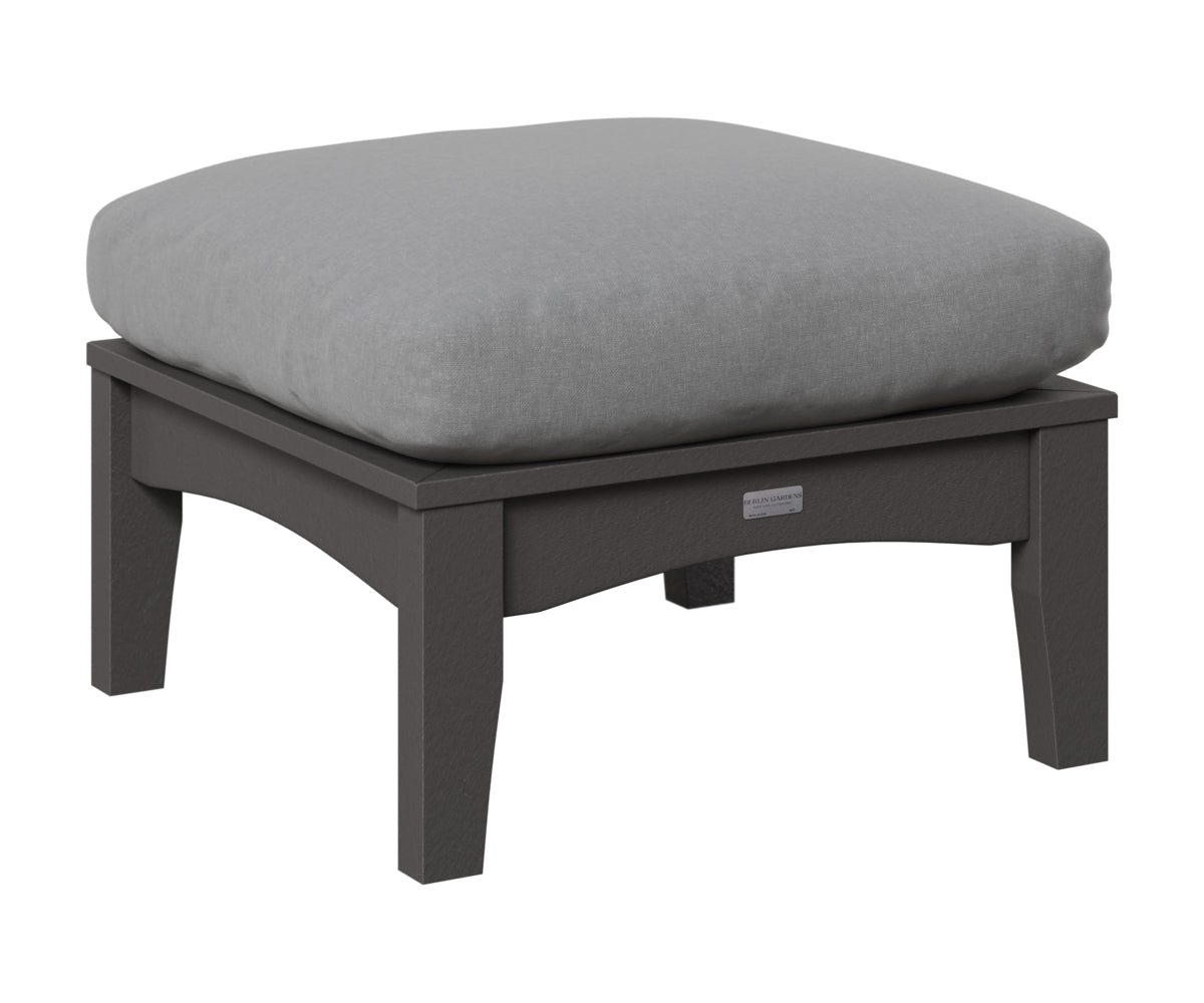 Berlin Gardens Classic Terrace Ottoman in Smoke Gray