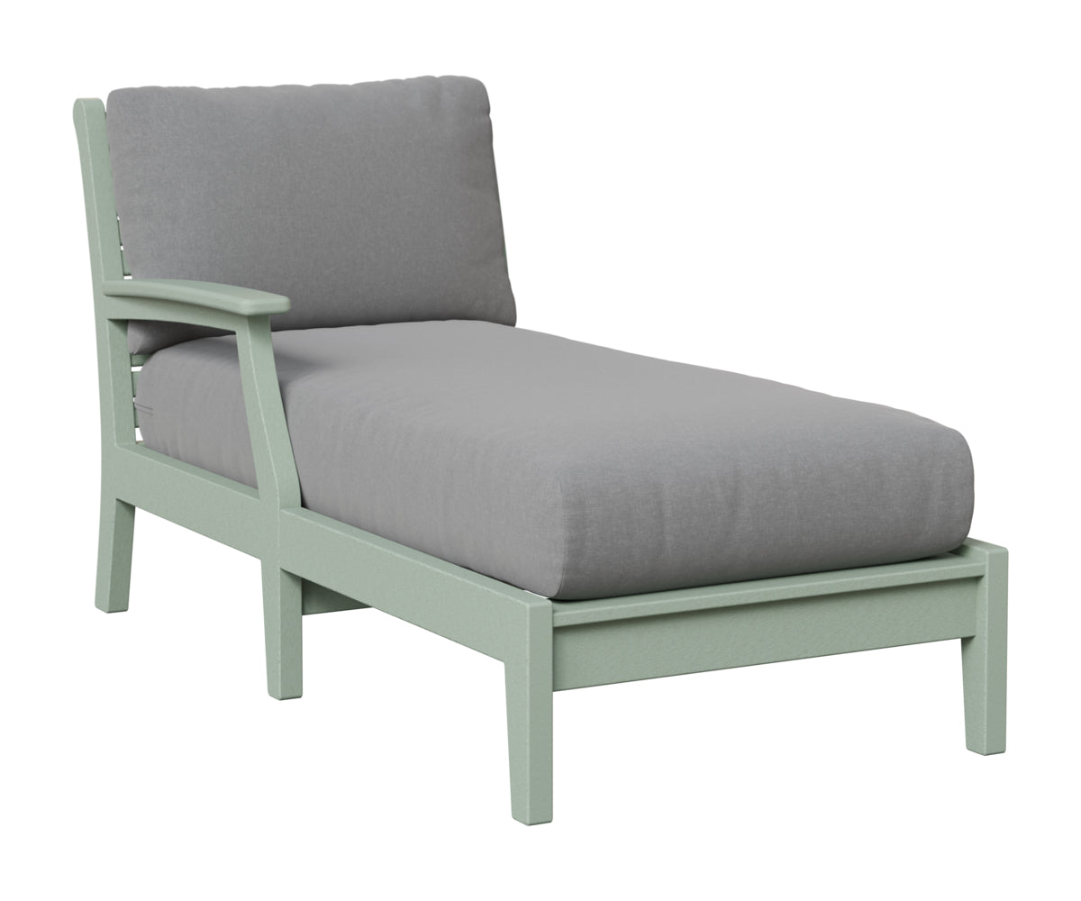 Berlin Gardens Classic Terrace Right Arm Chaise Lounge in Sea Foam