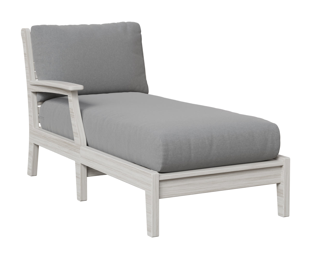 Berlin Gardens Classic Terrace Right Arm Chaise Lounge in Seashell