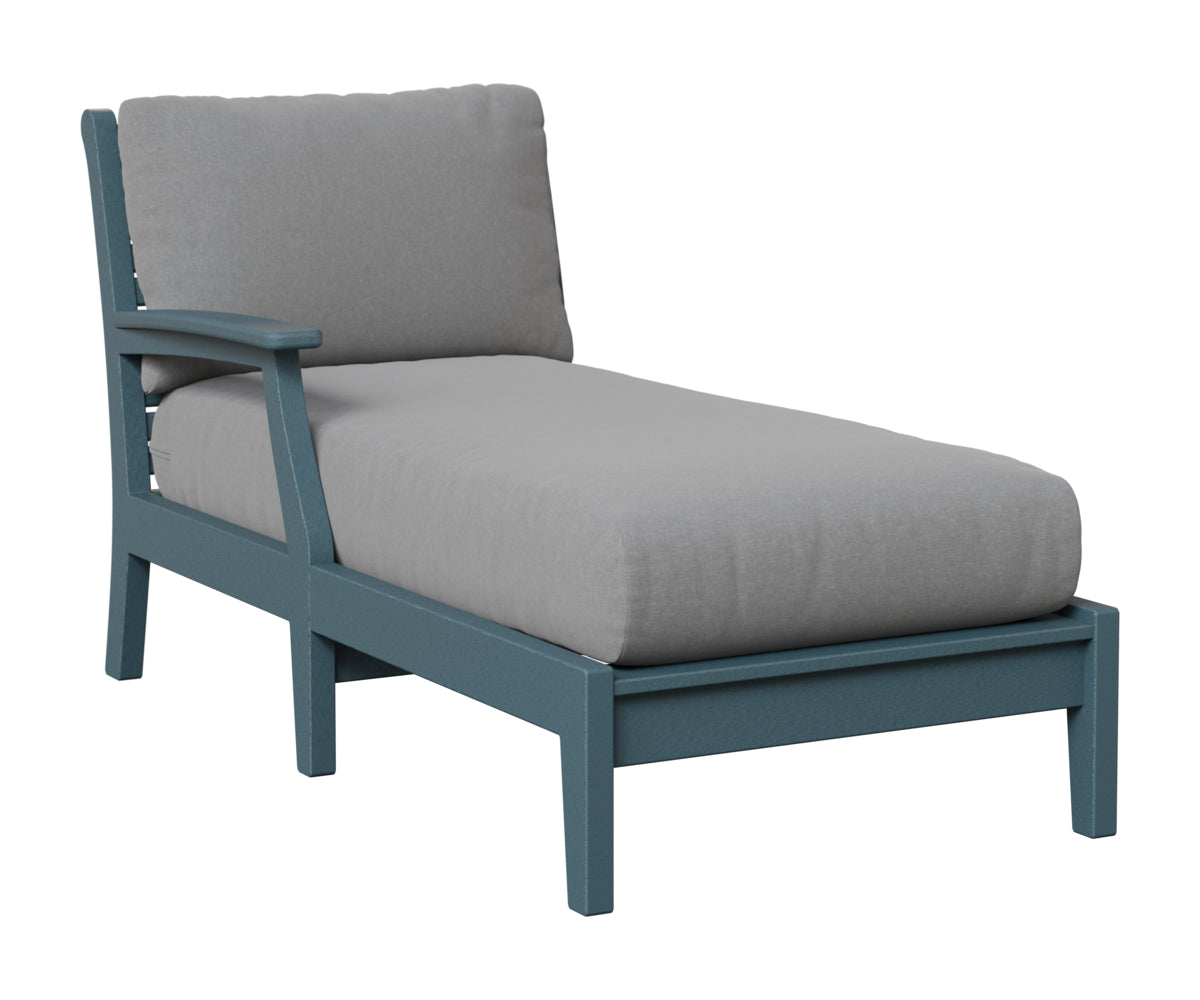 Berlin Gardens Classic Terrace Right Arm Chaise Lounge in Slate