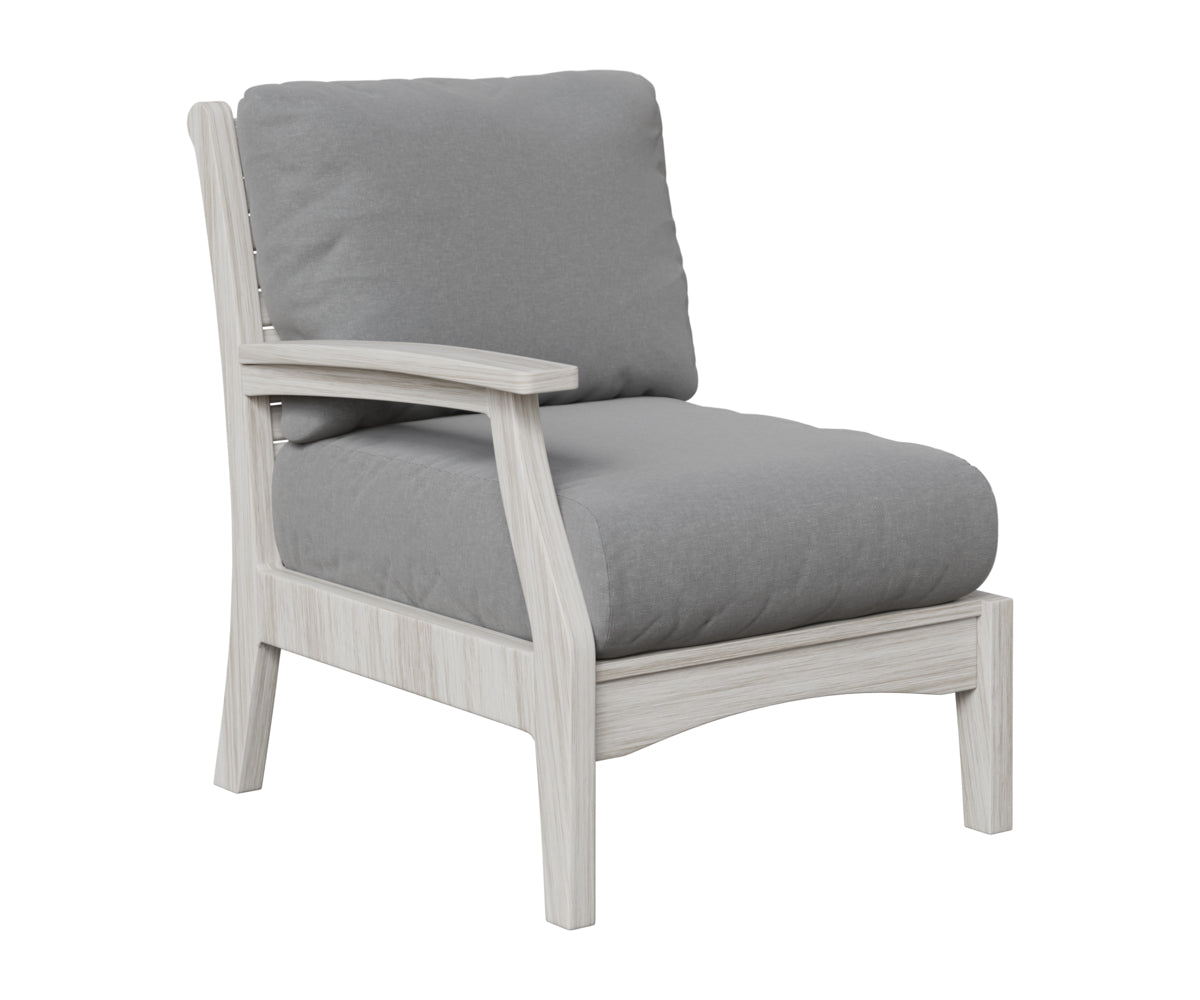 Berlin Gardens Classic Terrace Right Arm Club Chair in Seashell