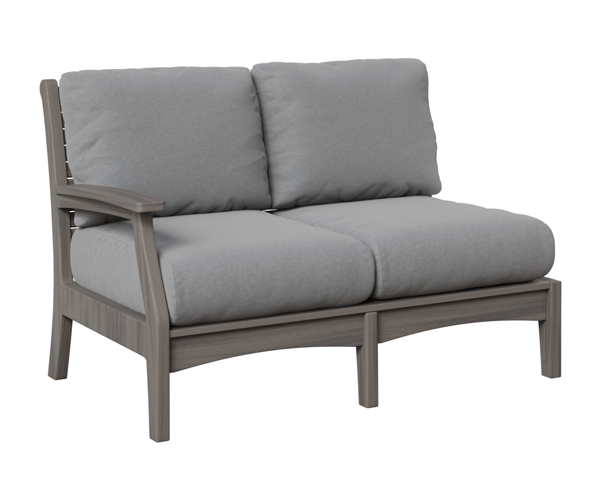 Berlin Gardens Classic Terrace Right Arm Loveseat in Coastal Gray