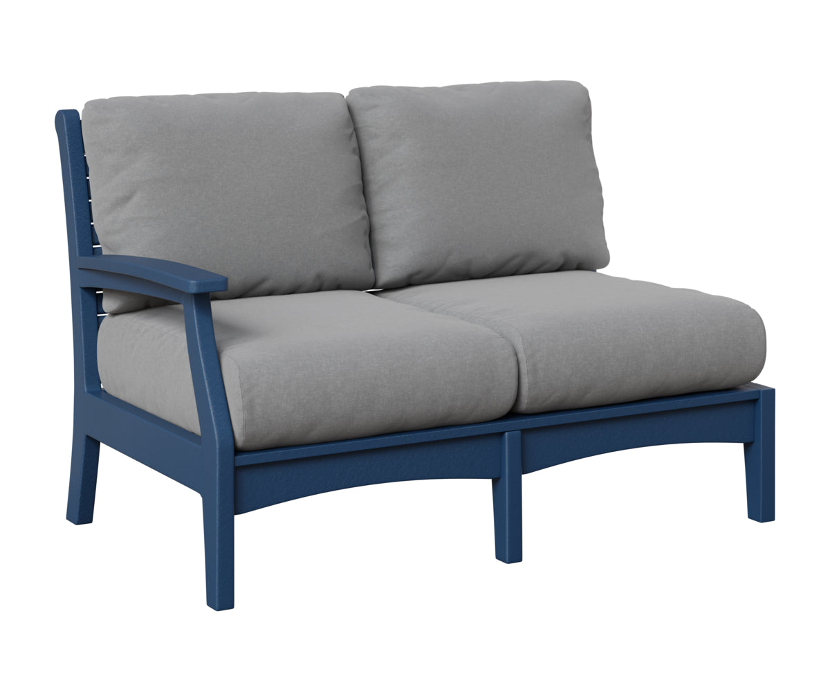Berlin Gardens Classic Terrace Right Arm Loveseat in Navy Blue