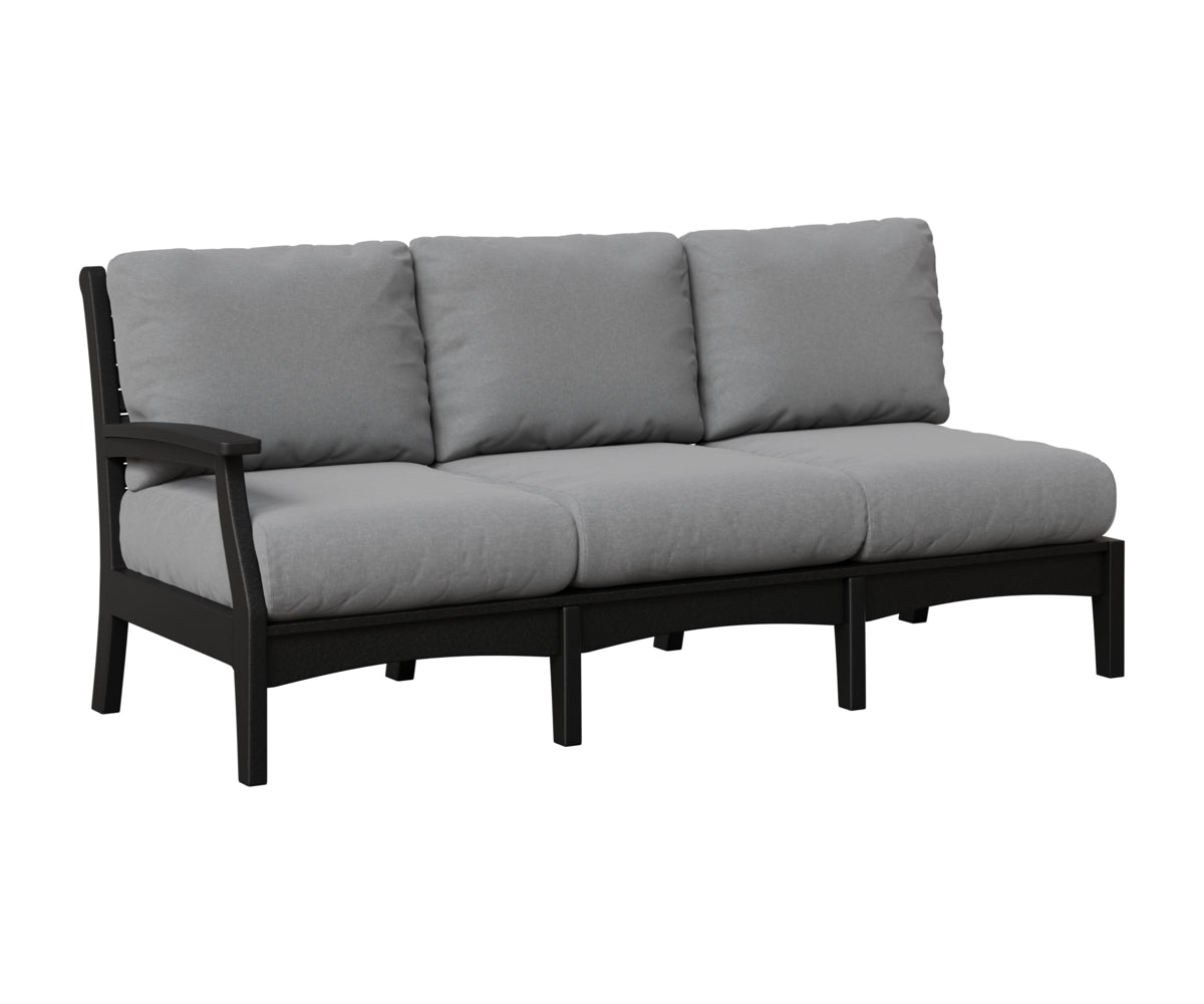 Berlin Gardens Classic Terrace Right Arm Sofa in Black