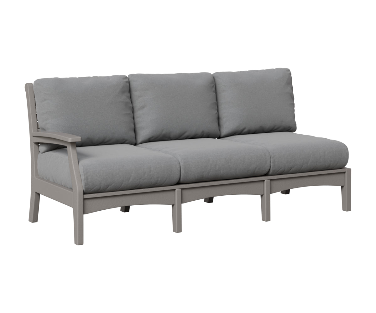Berlin Gardens Classic Terrace Right Arm Sofa in Light Gray