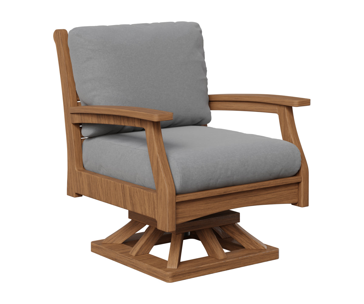 Berlin Gardens Classic Terrace Swivel Rocker in Antique Mahogany
