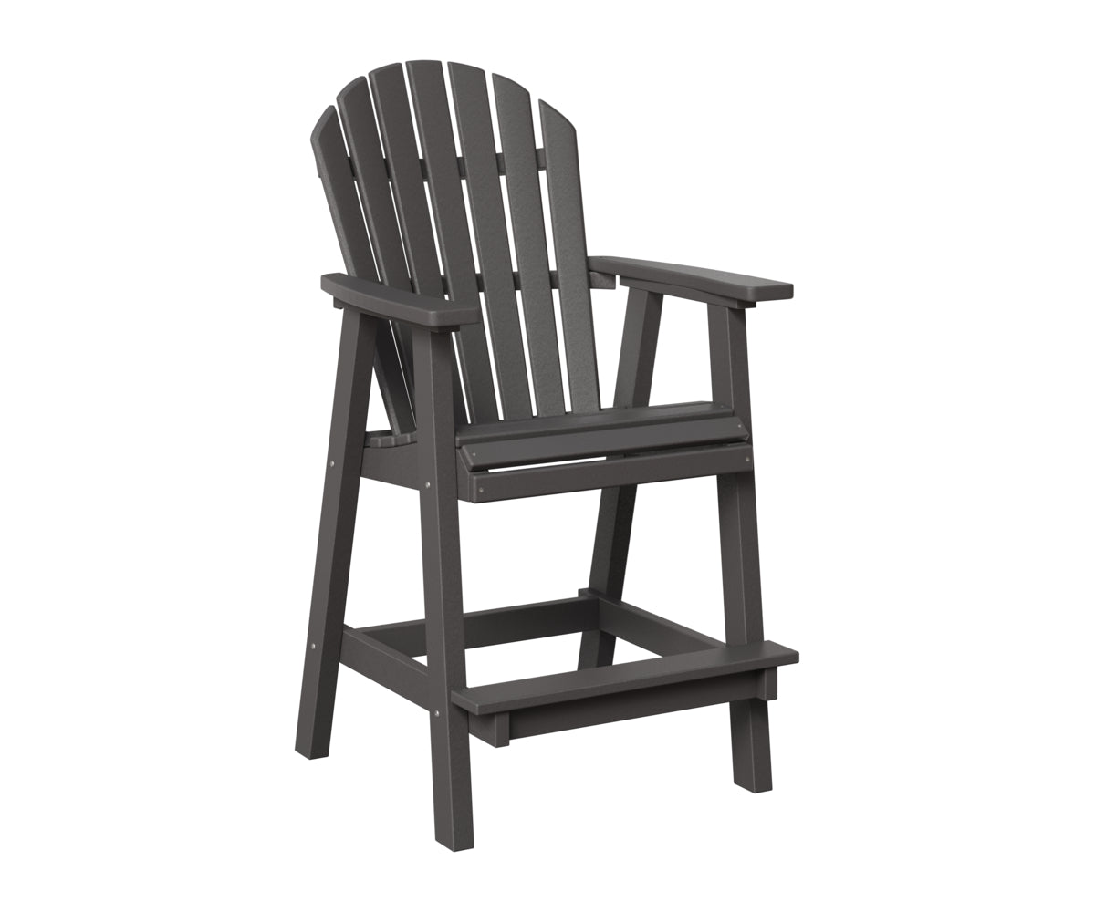 Berlin Gardens Comfo Back Bar Chair in Smoke Gray