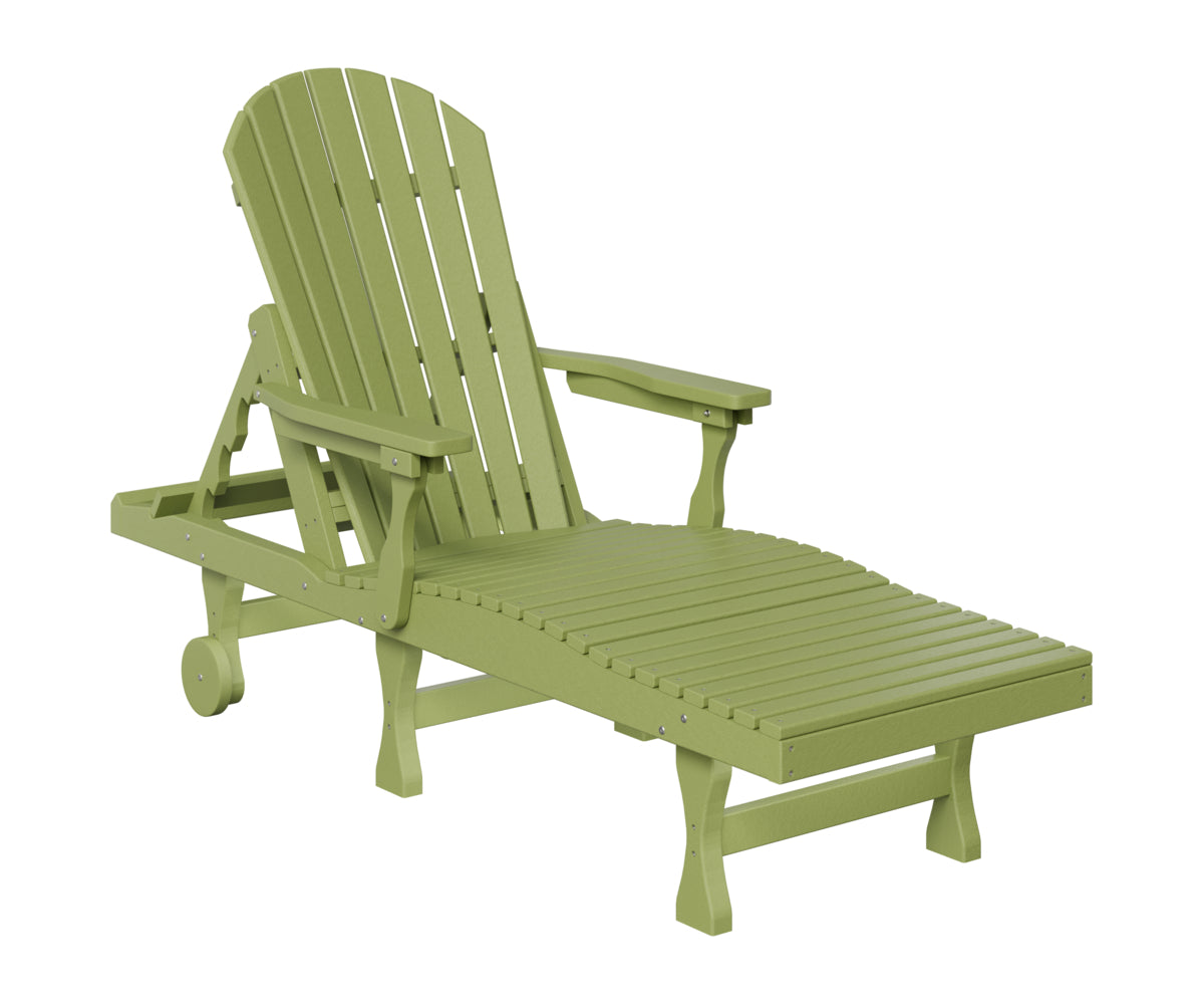Berlin Gardens Comfo Back Chaise Lounge in Kiwi Green