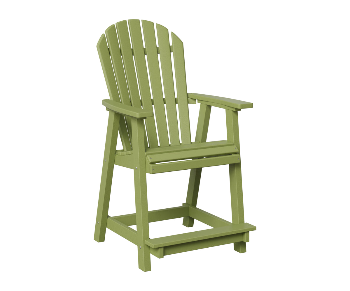 Berlin Gardens Comfo Back Counter Chair in Kiwi Green