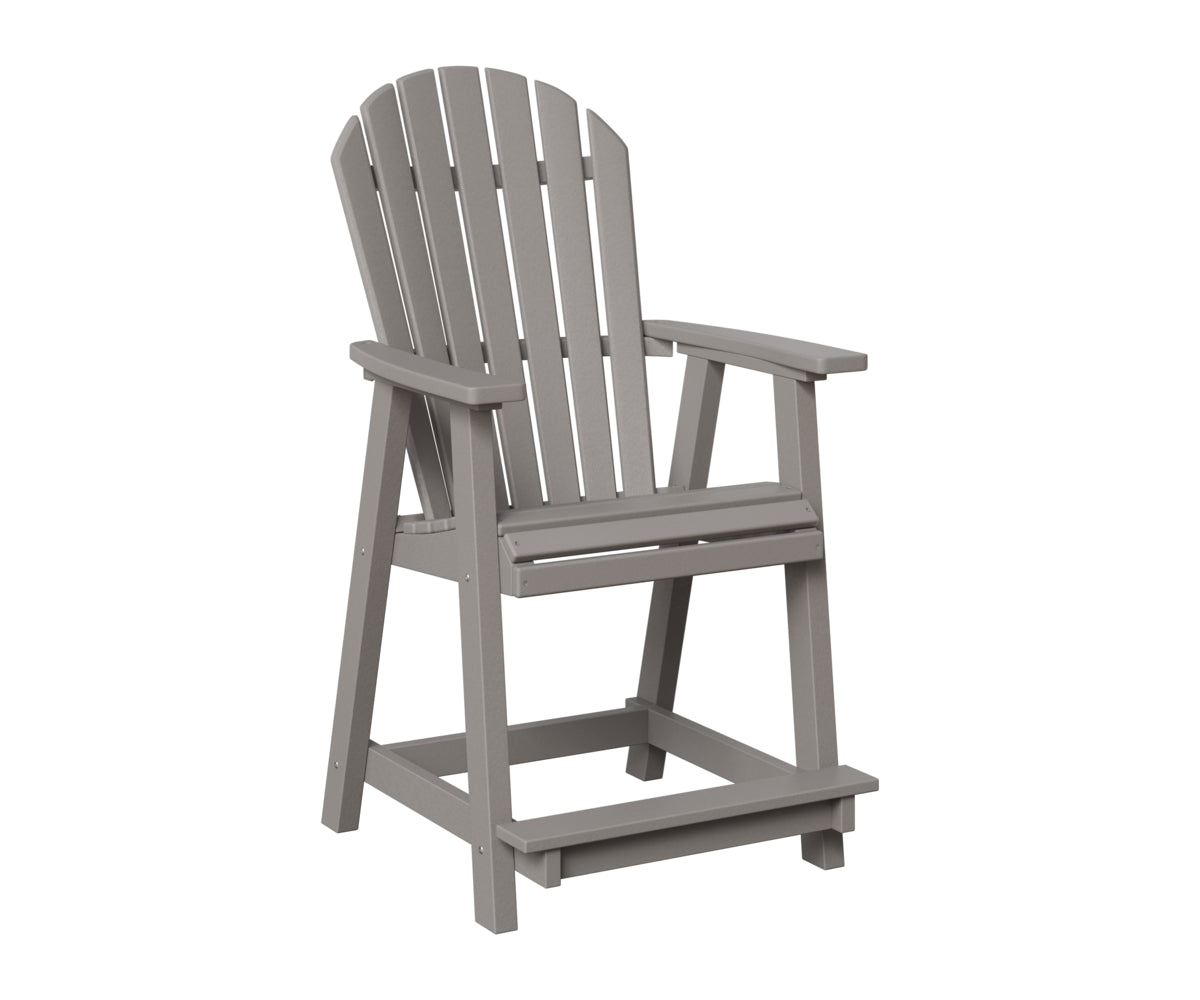 Berlin Gardens Comfo Back Counter Chair in Light Gray
