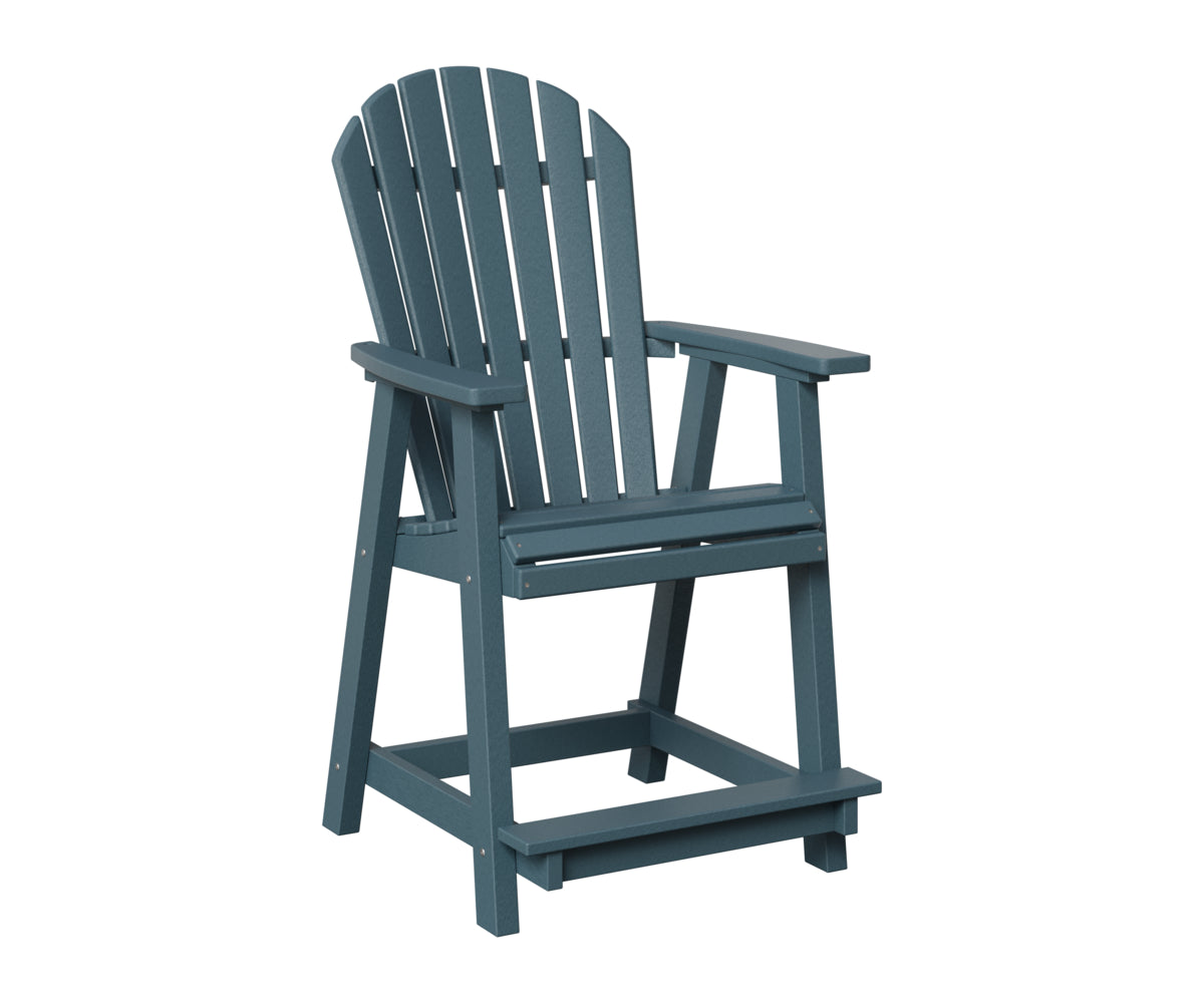 Berlin Gardens Comfo Back Counter Chair in Slate