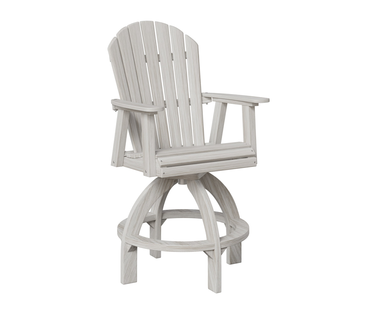 Berlin Gardens Comfo Back Swivel Bar Chair in Seashell