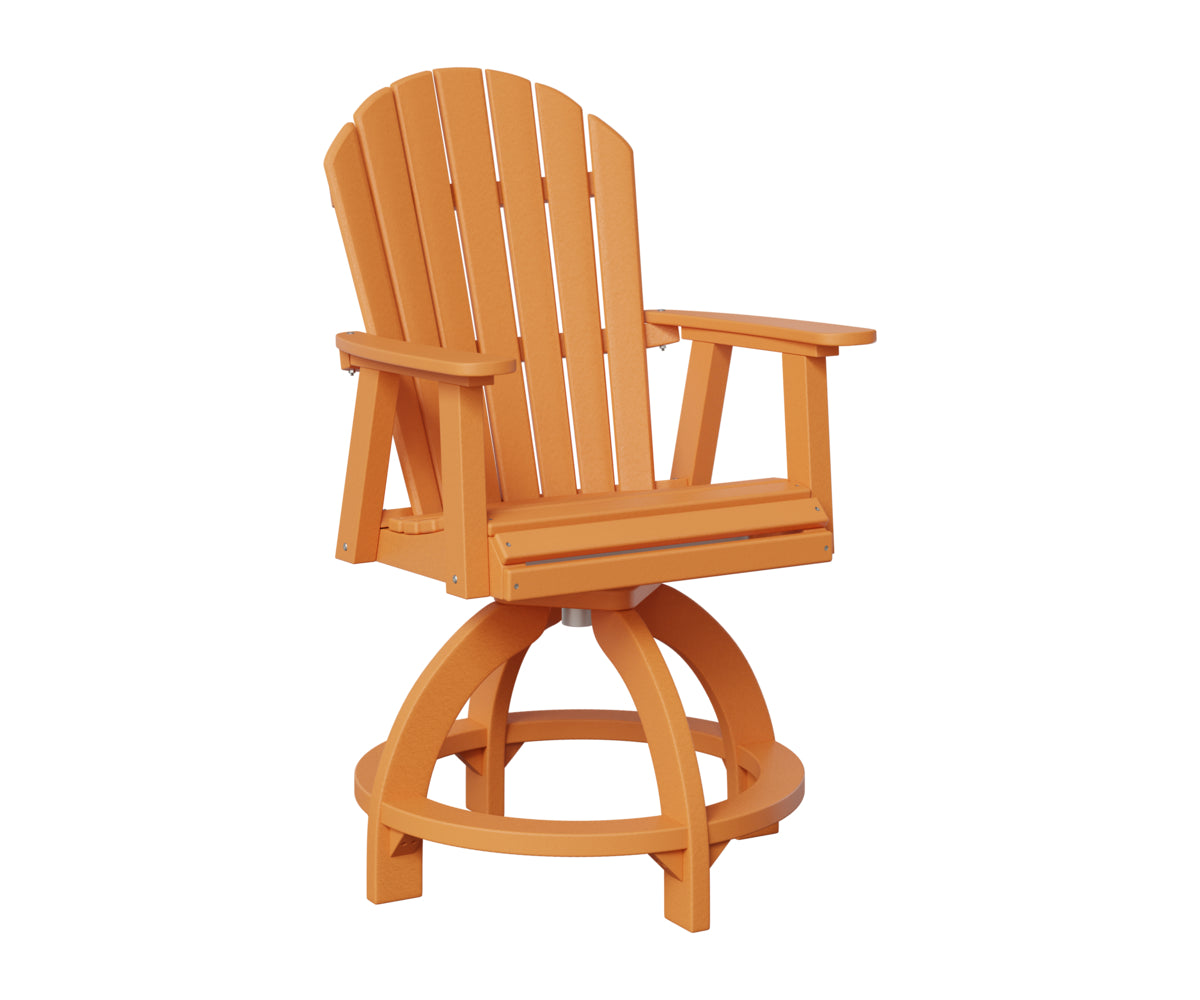 Berlin Gardens Comfo Back Swivel Counter Chair in Mango Orange